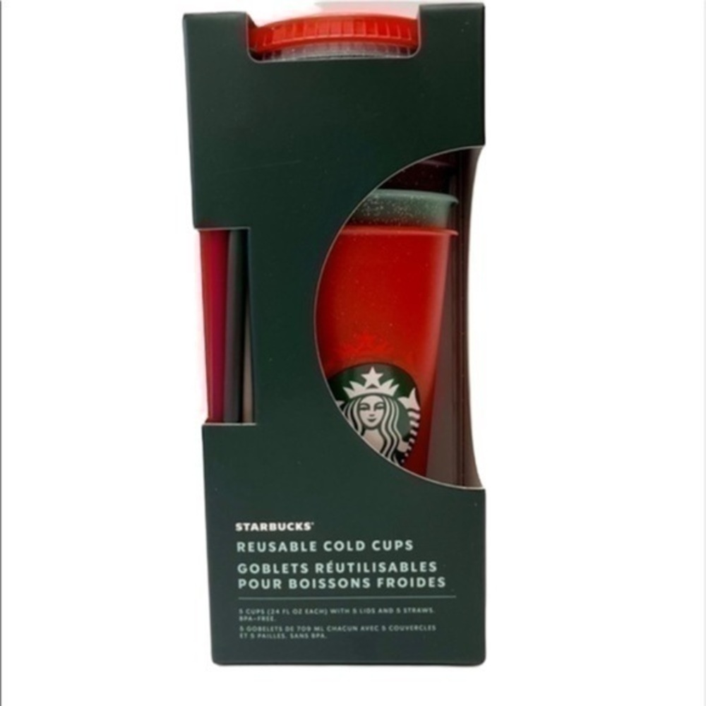Starbucks Reusable Cold Cups Set Christmas Edition